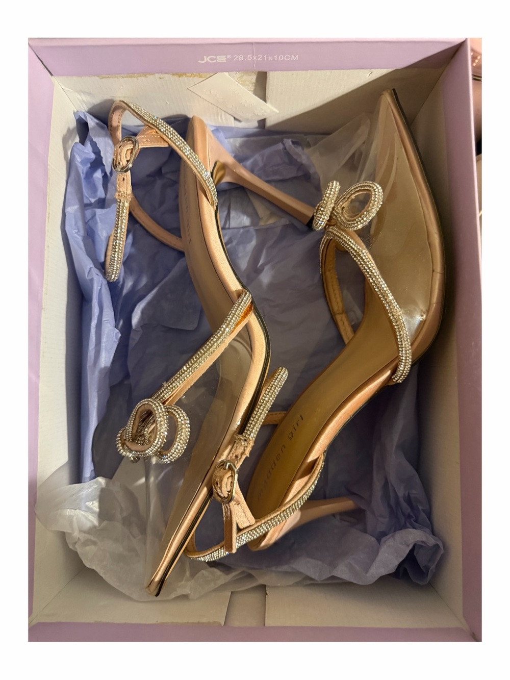 Elegant Nude Pointed-Toe Slingback Heels with Crystal Bow